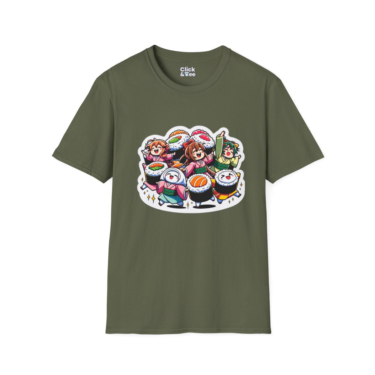 Harem AnimeSushi Rolls Unique T-Shirt Image 11