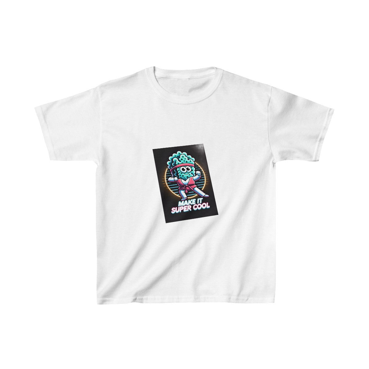 Kids 80s NeonSpongebob T-Shirt Image 2