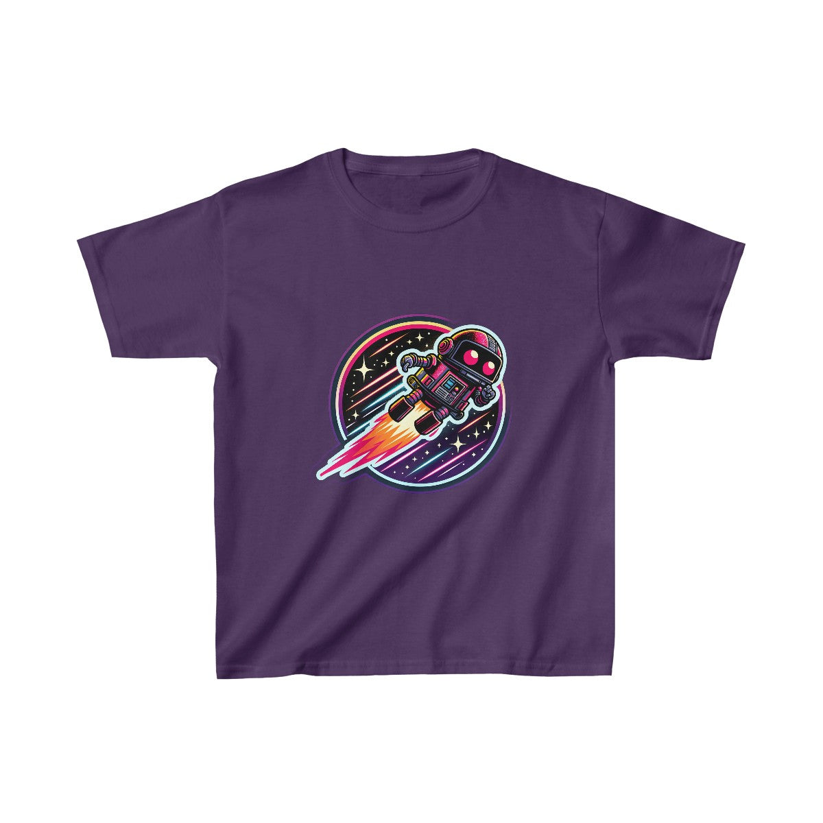 Kids 80s NeonRobot Rebel T-Shirt Image 10