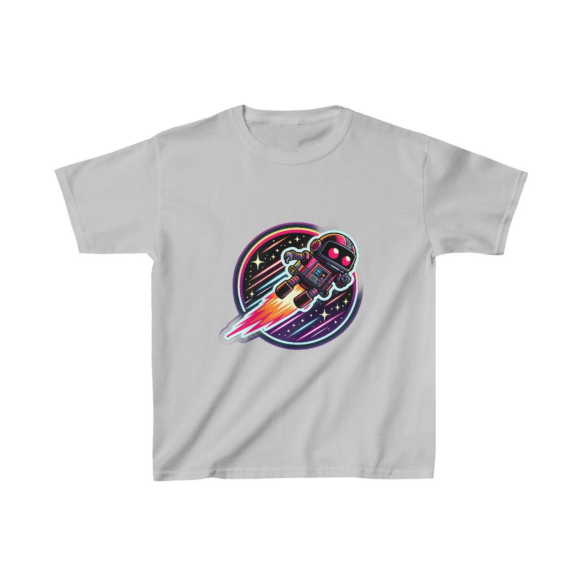Kids 80s NeonRobot Rebel T-Shirt Image 4