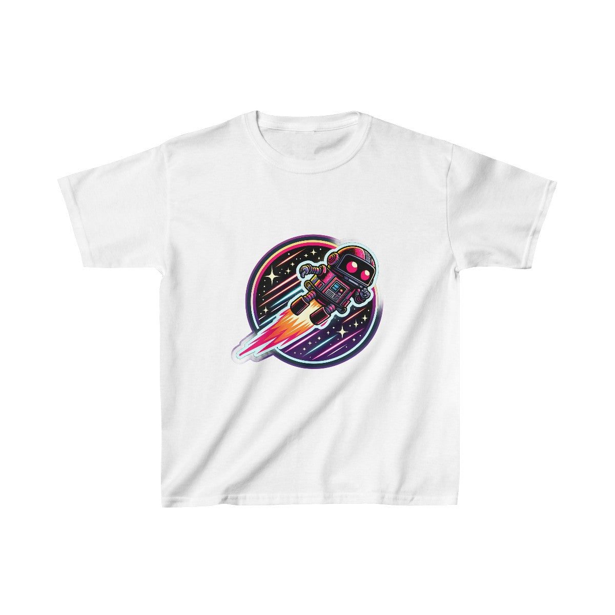 Kids 80s NeonRobot Rebel T-Shirt Image 2