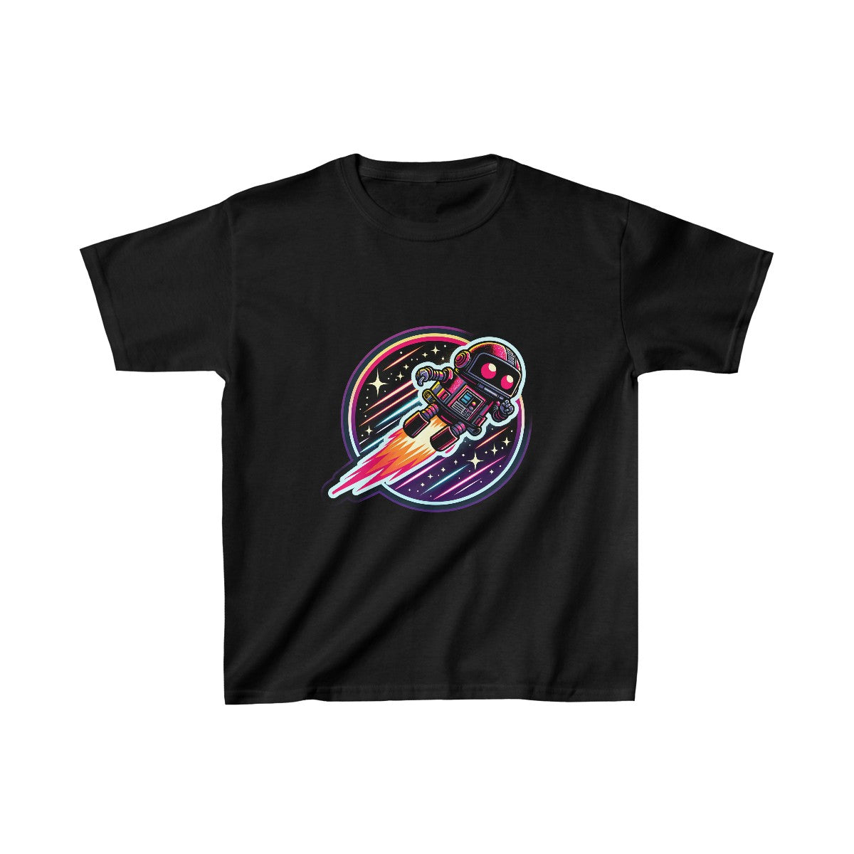 Kids 80s NeonRobot Rebel T-Shirt Image 3