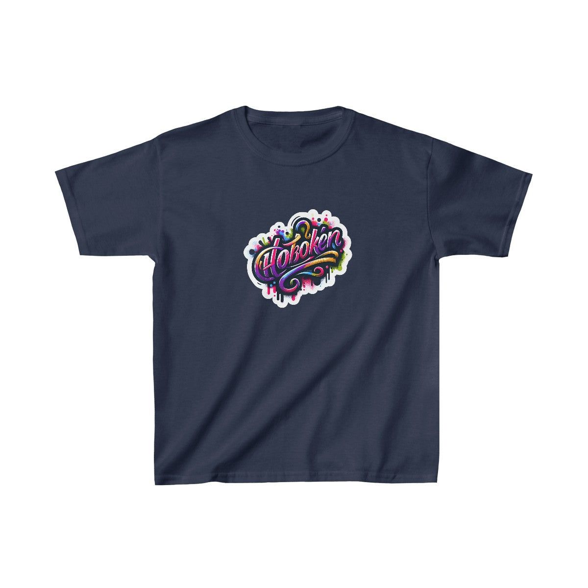 Kids Color SplatterScript T-Shirt Image 9
