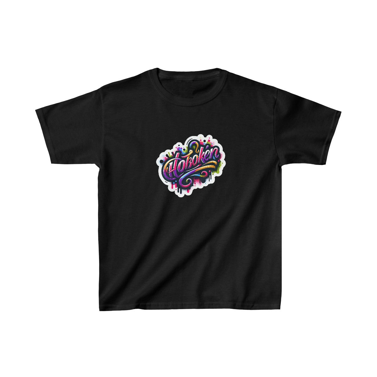 Kids Color SplatterScript T-Shirt Image 3