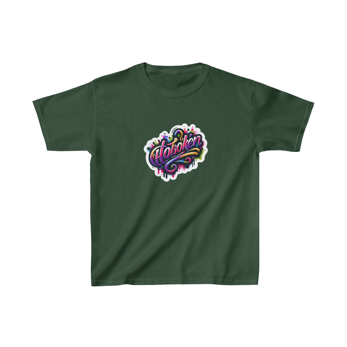 Kids Color SplatterScript T-Shirt Image 7