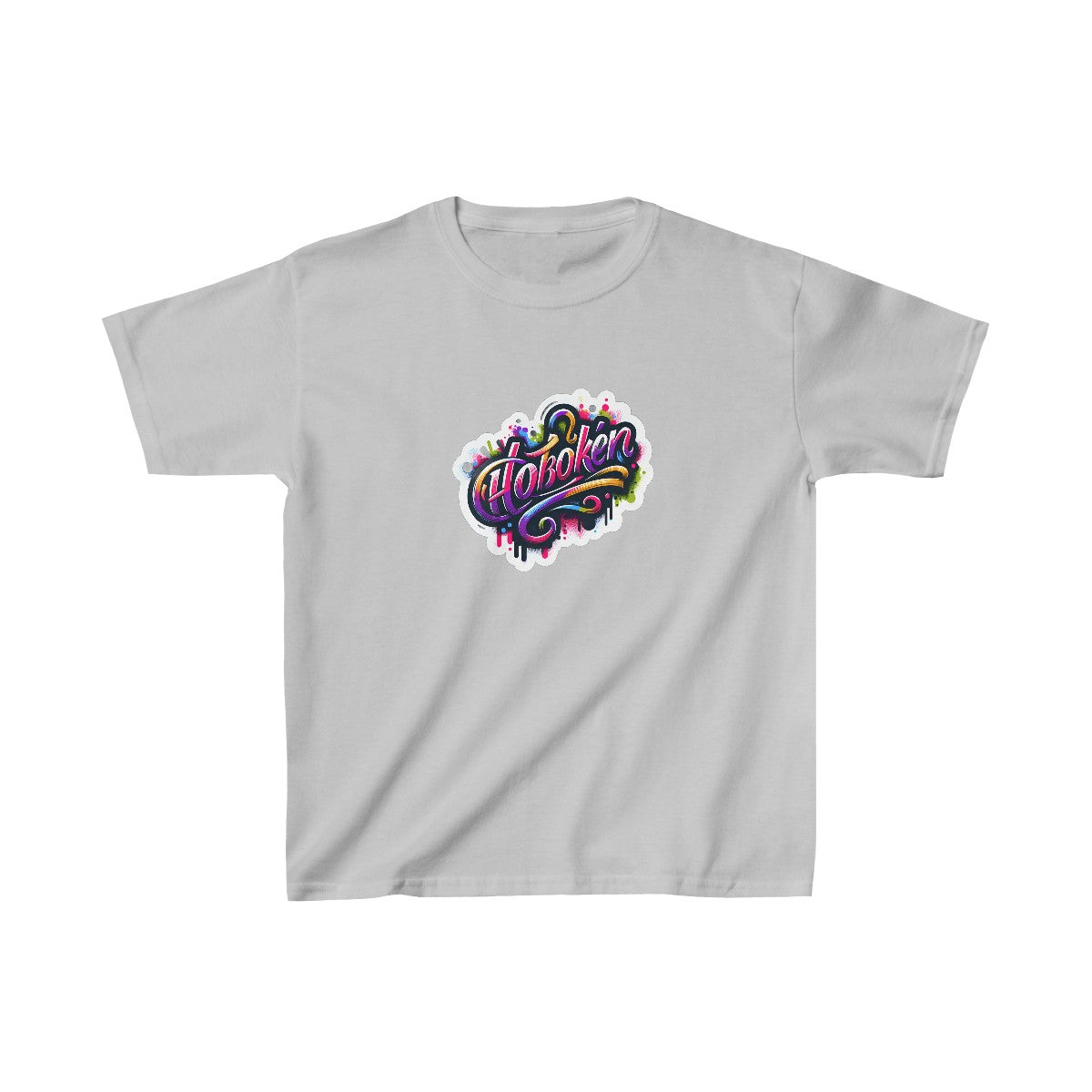 Kids Color SplatterScript T-Shirt Image 4