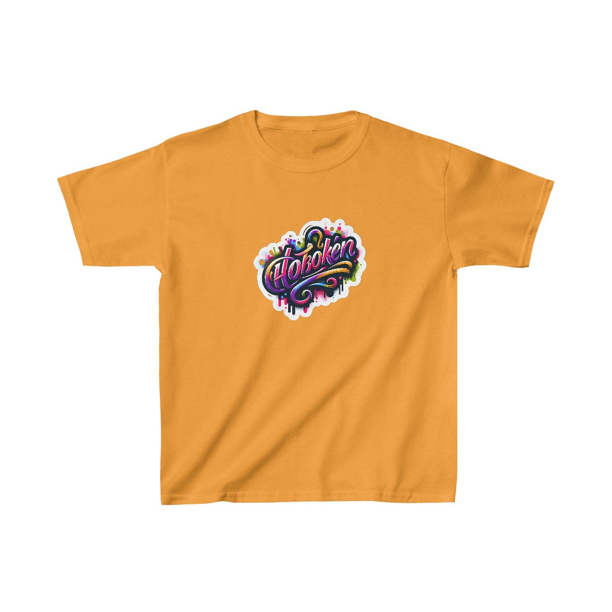 Kids Color SplatterScript T-Shirt Image 5
