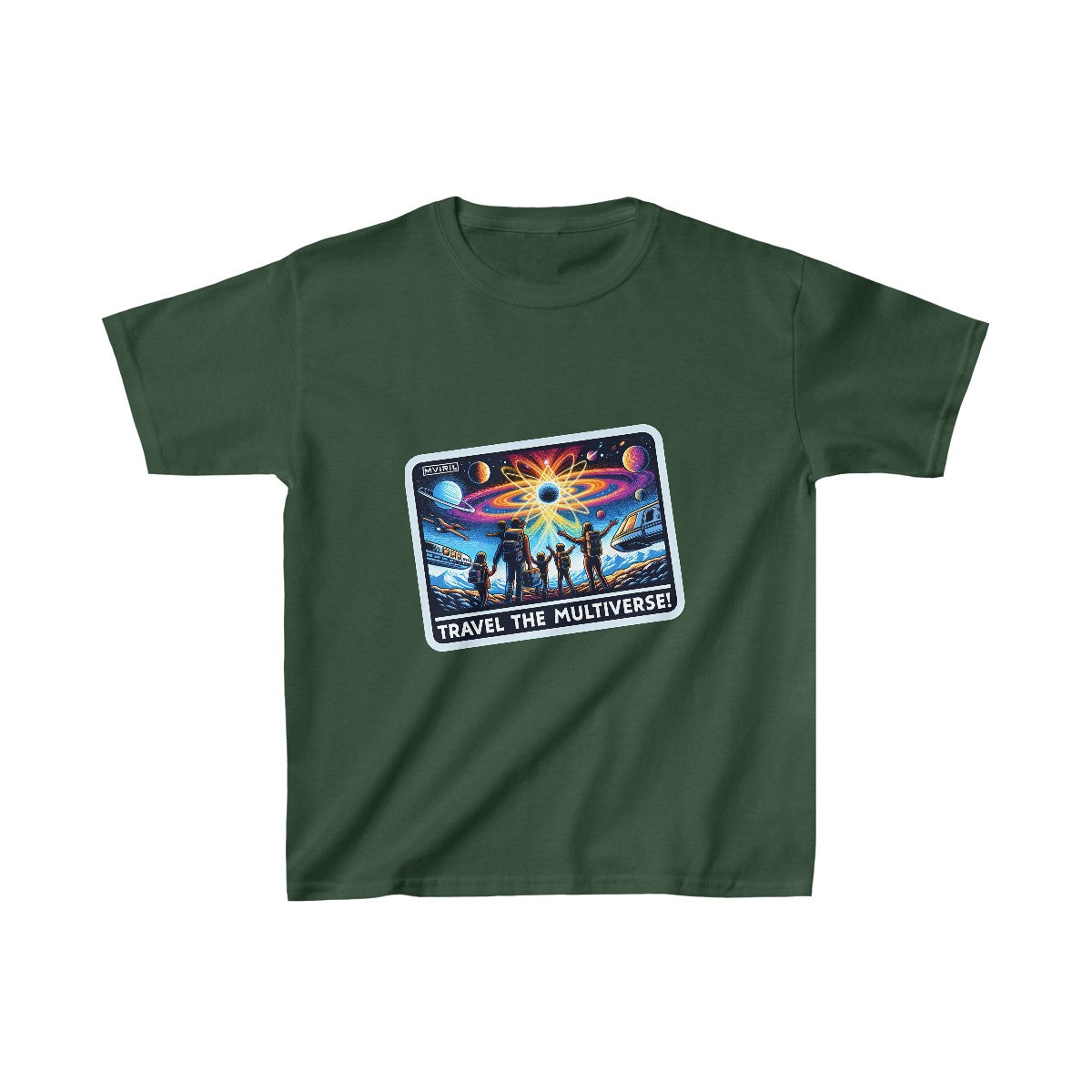 Kids FuturisticTravel Advertisement T-Shirt Image 7