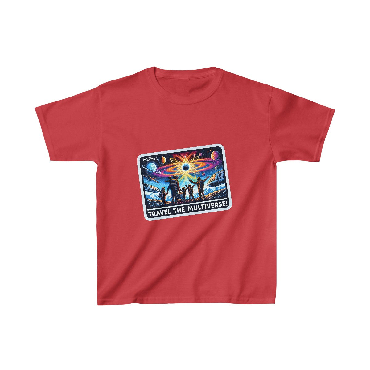 Kids FuturisticTravel Advertisement T-Shirt Image 11