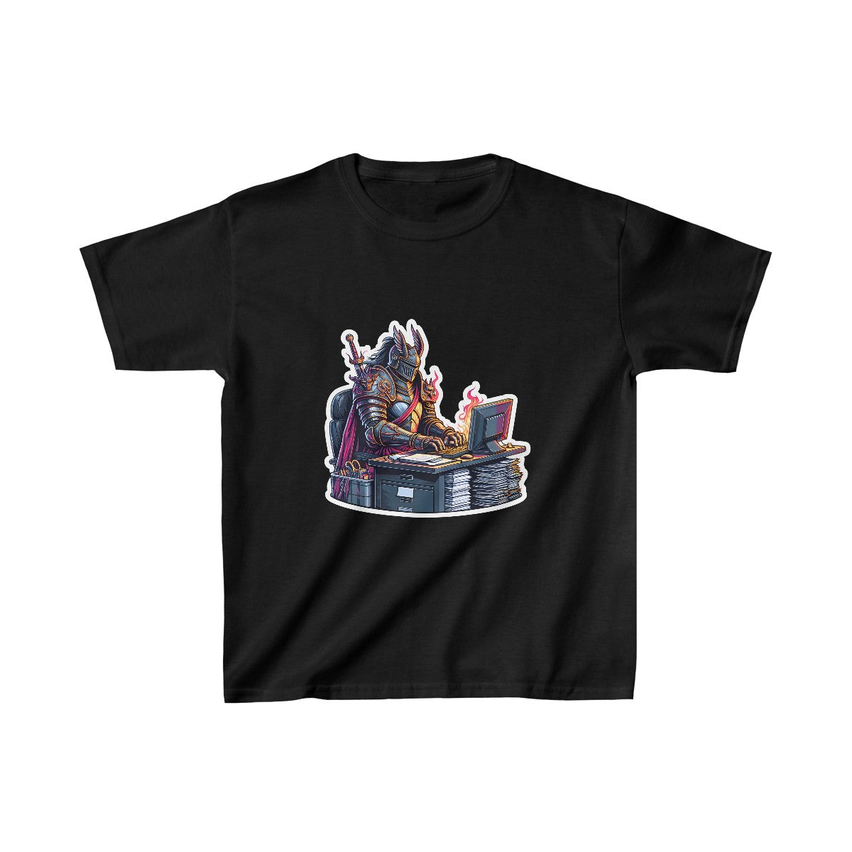 Kids RealisticKnight T-Shirt Image 3
