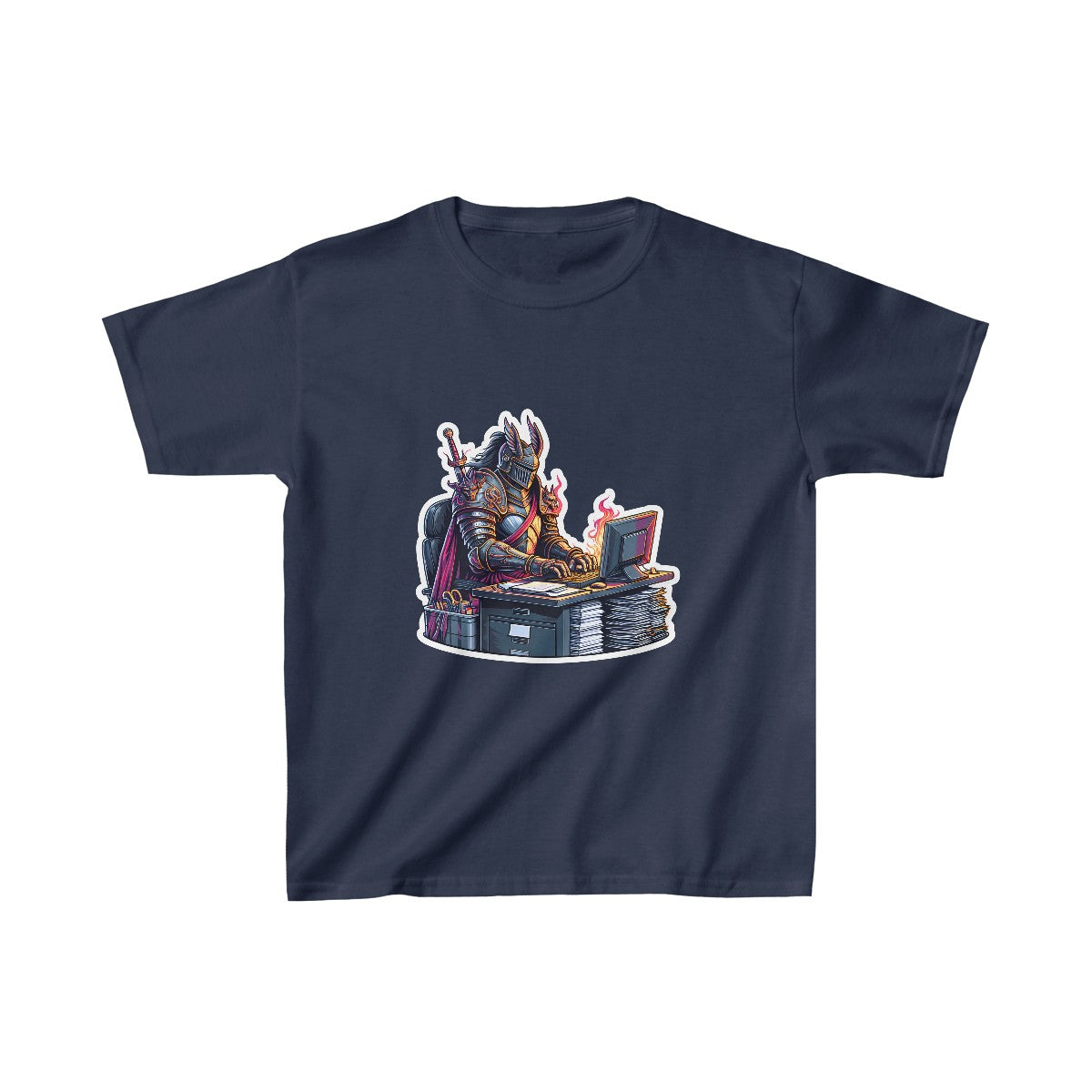 Kids RealisticKnight T-Shirt Image 9