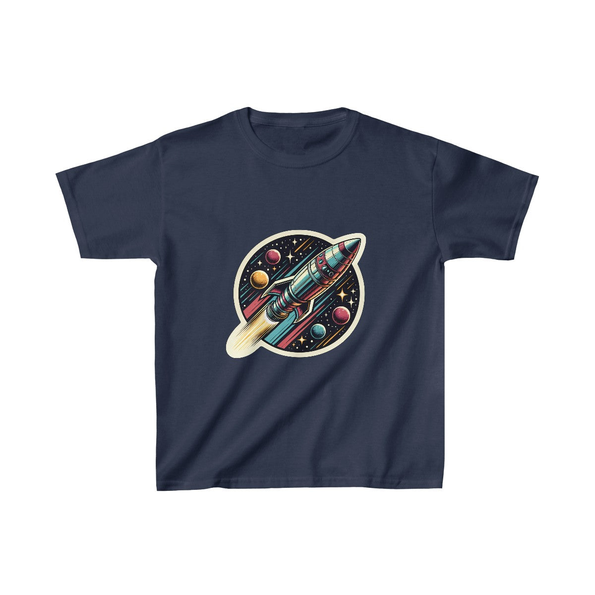 Kids VintageClassic Rocketship T-Shirt Image 9