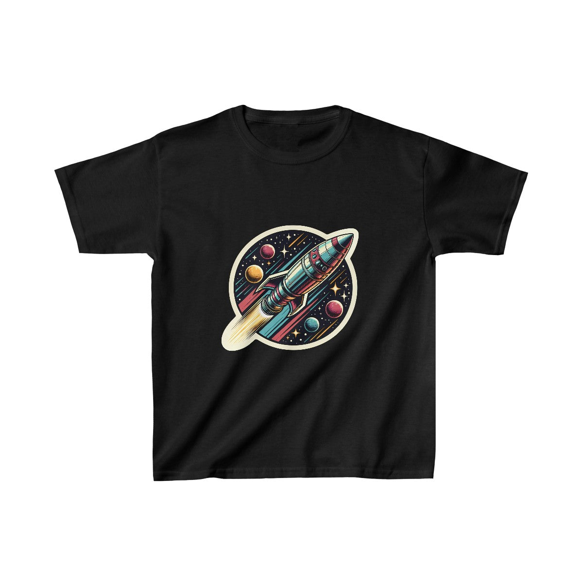 Kids VintageClassic Rocketship T-Shirt Image 3