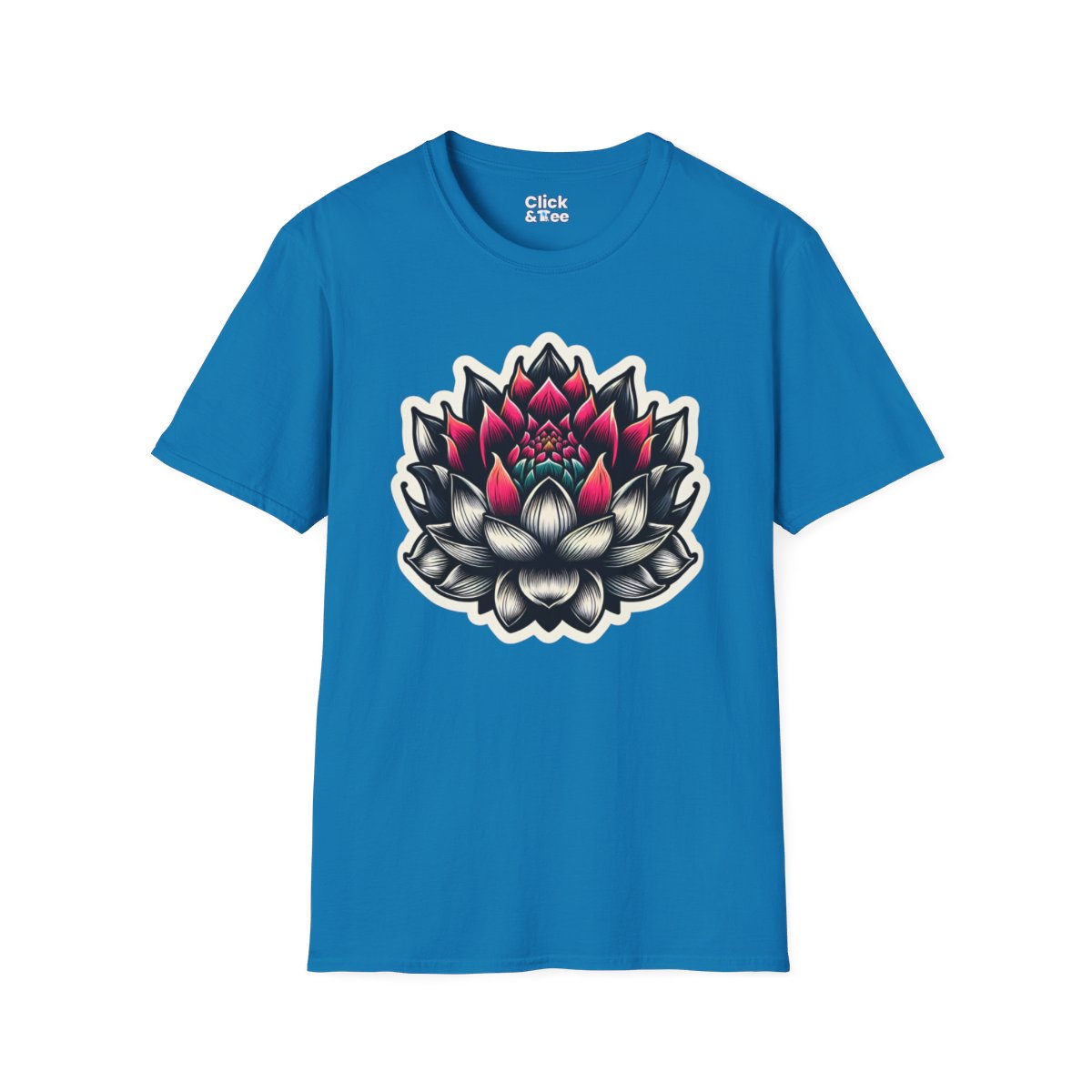 NoirLotus Flower Unique T-Shirt Image 15