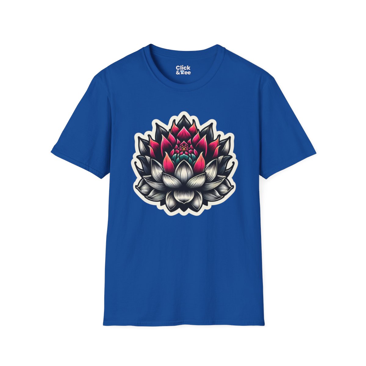 NoirLotus Flower Unique T-Shirt Image 17