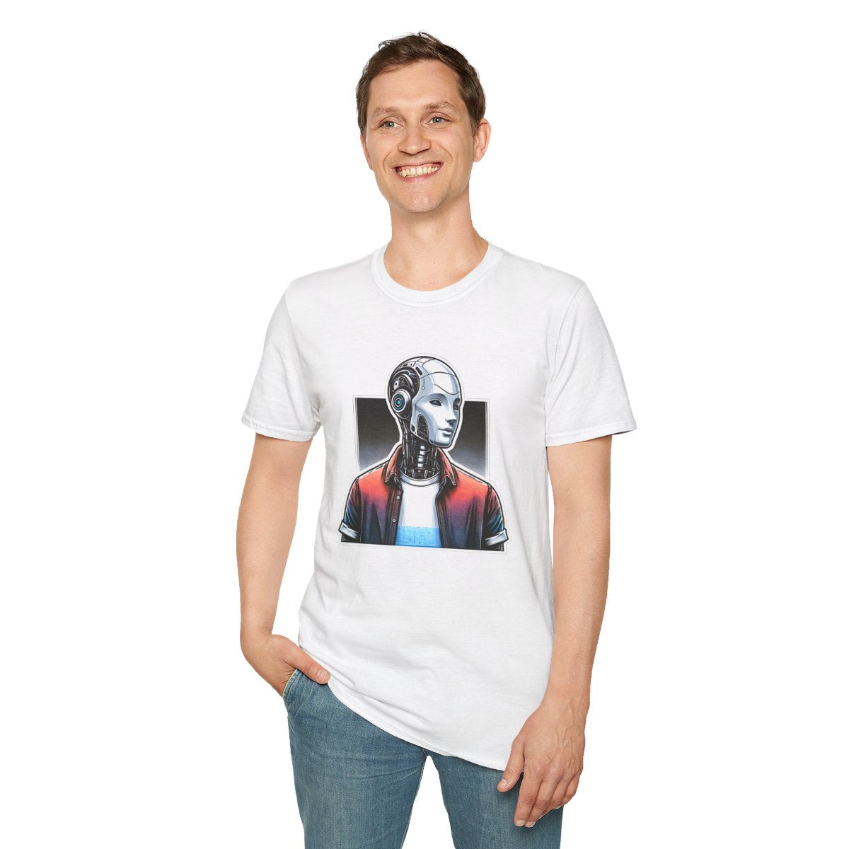 Kids RealisticHumanoid AI Robot T-Shirt Image 5