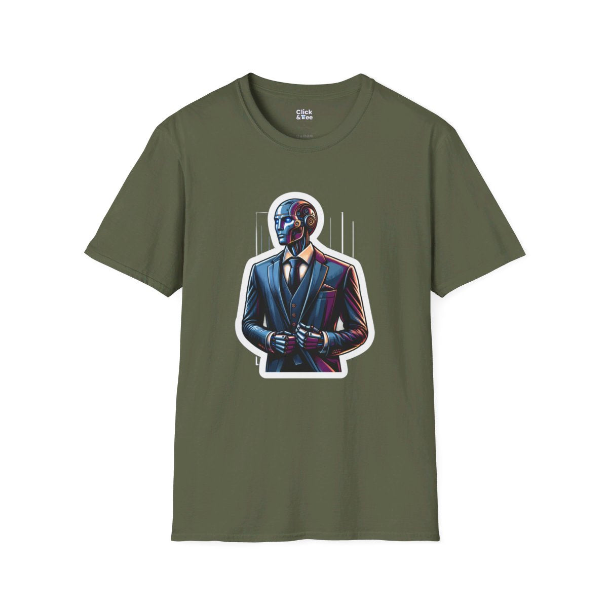 RealisticHumanoid Robot Gentleman Unique T-Shirt Image 11