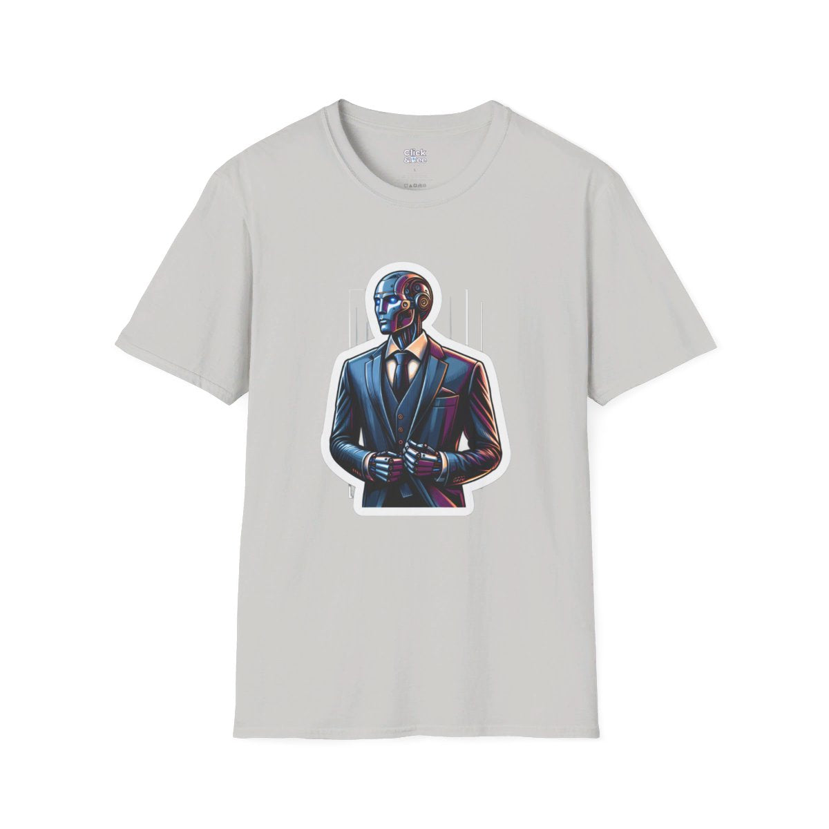 RealisticHumanoid Robot Gentleman Unique T-Shirt Image 5
