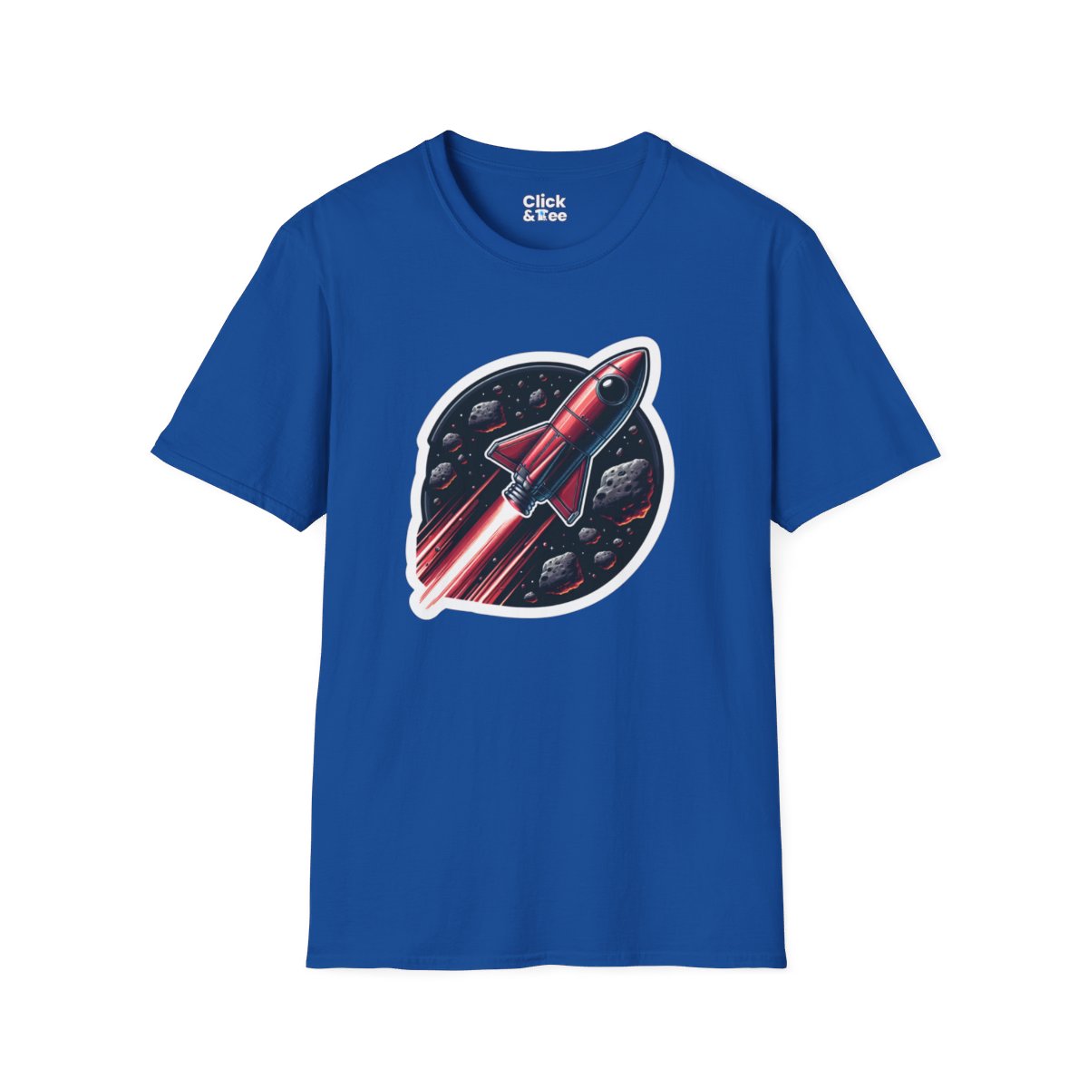 RealisticRetro Futuristic Rocketship Unique T-Shirt Image 17