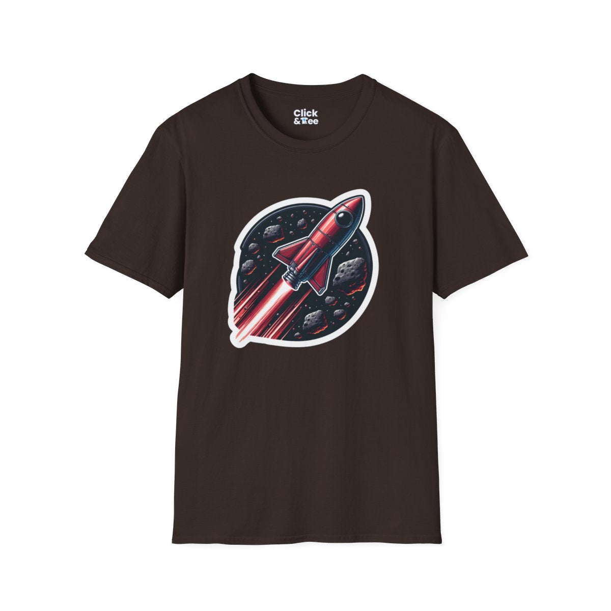 RealisticRetro Futuristic Rocketship Unique T-Shirt Image 10
