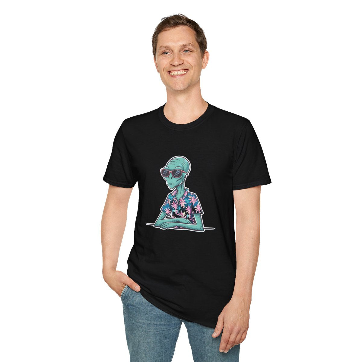 RetroAlien Unique T-Shirt Image 4