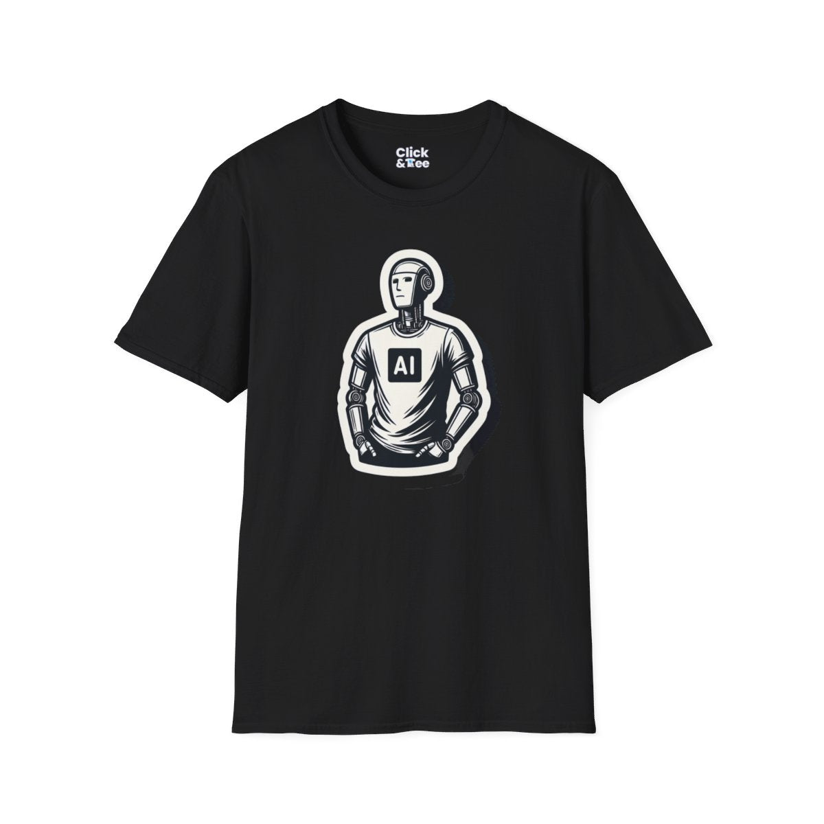 RetroHumanoid AI Robot Unique T-Shirt Image 3