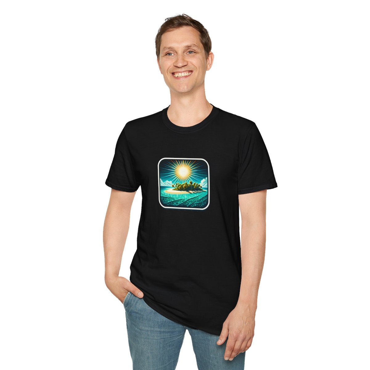 RetroParadise Island Unique T-Shirt Image 4