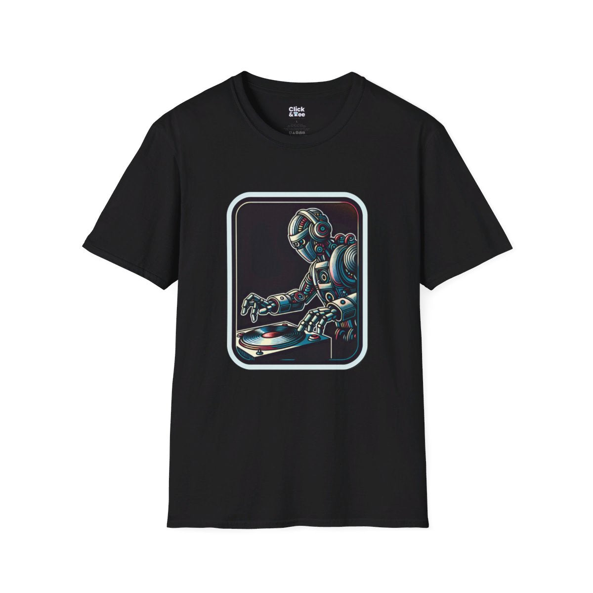 RetroRetro Futuristic Robot Unique T-Shirt Image 3