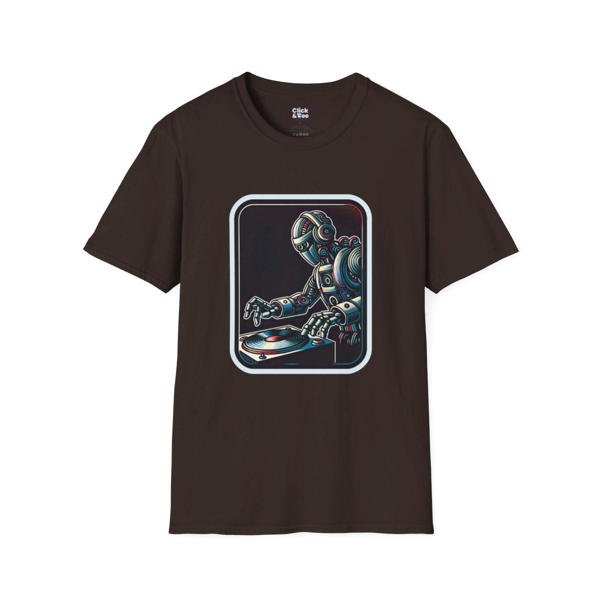 RetroRetro Futuristic Robot Unique T-Shirt Image 10