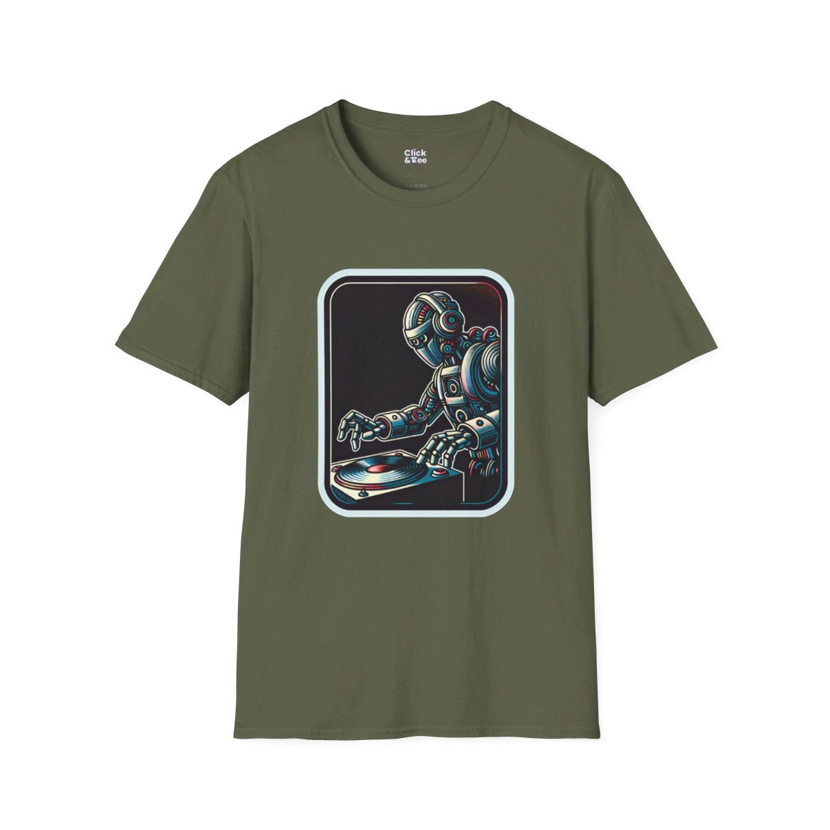 RetroRetro Futuristic Robot Unique T-Shirt Image 11