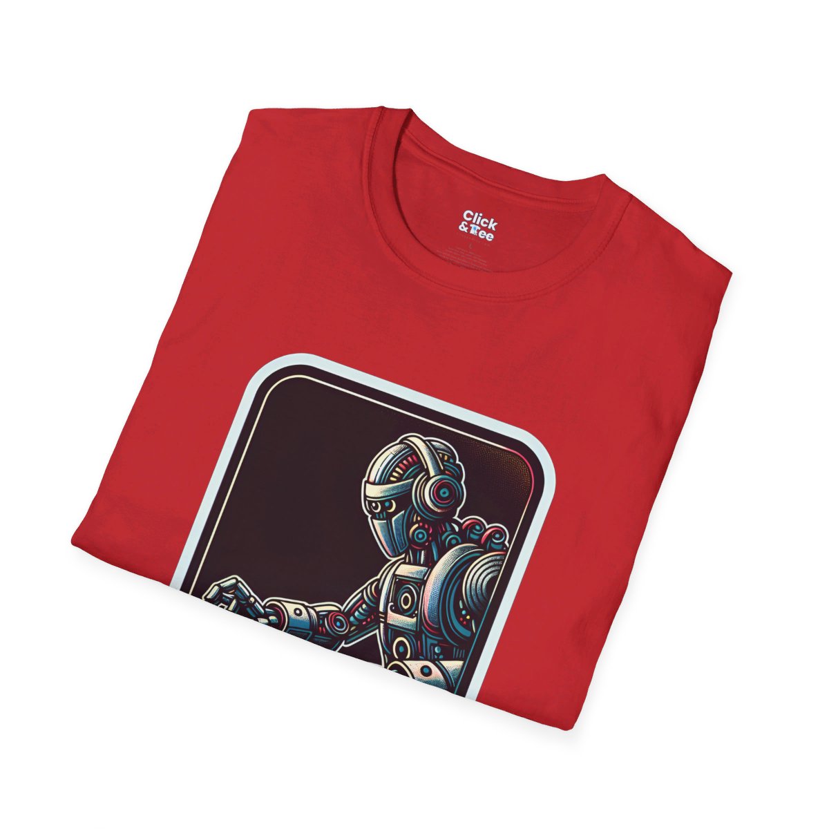 RetroRetro Futuristic Robot Unique T-Shirt Image 1