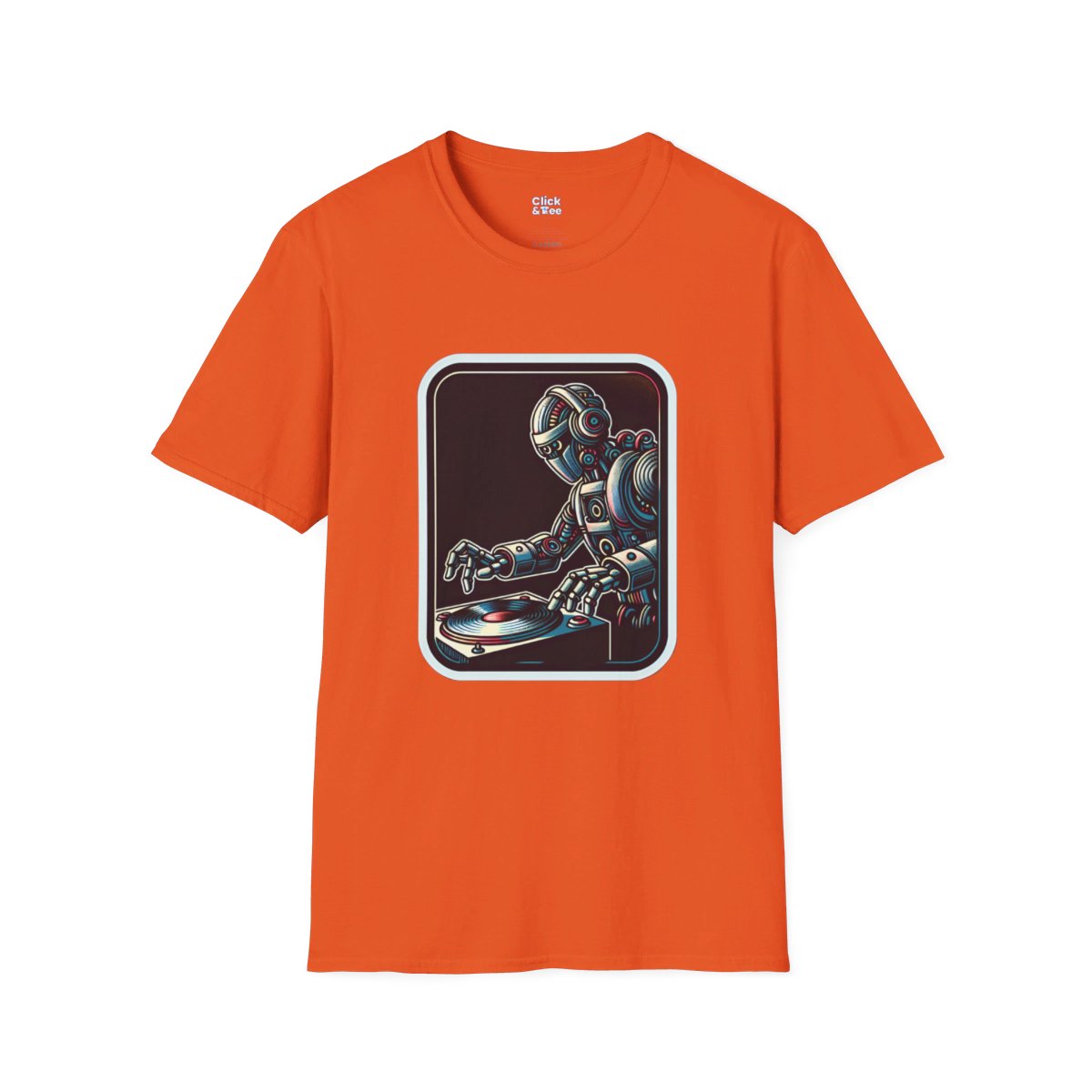RetroRetro Futuristic Robot Unique T-Shirt Image 9