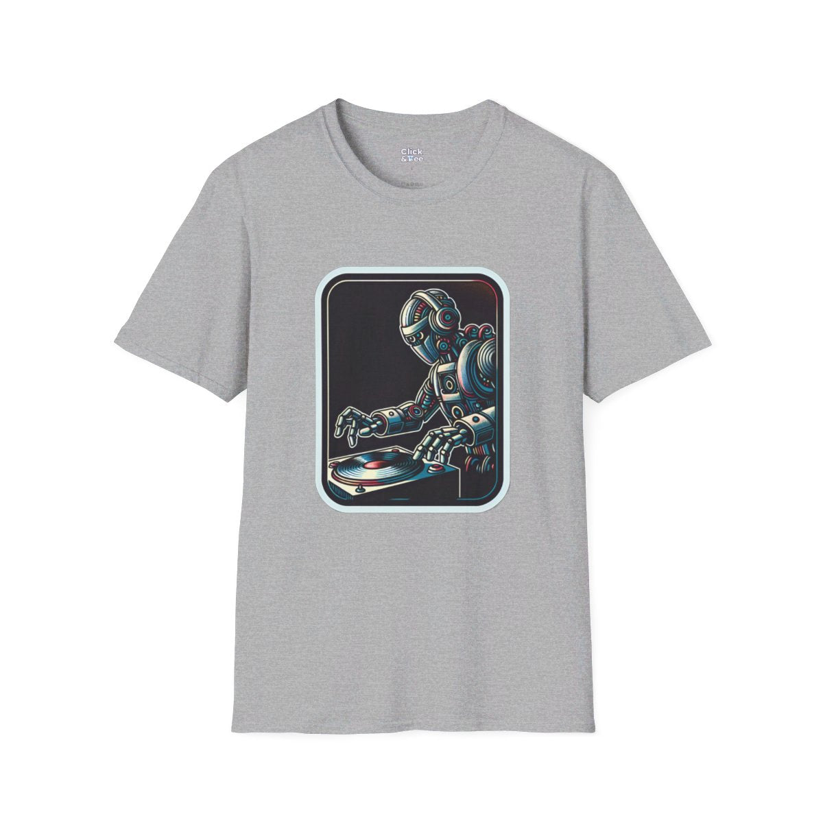 RetroRetro Futuristic Robot Unique T-Shirt Image 2