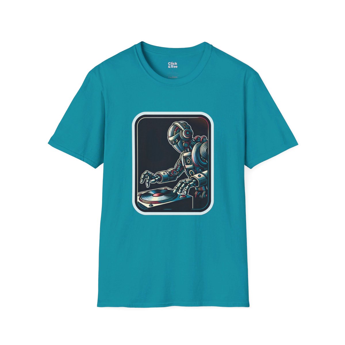 RetroRetro Futuristic Robot Unique T-Shirt Image 13