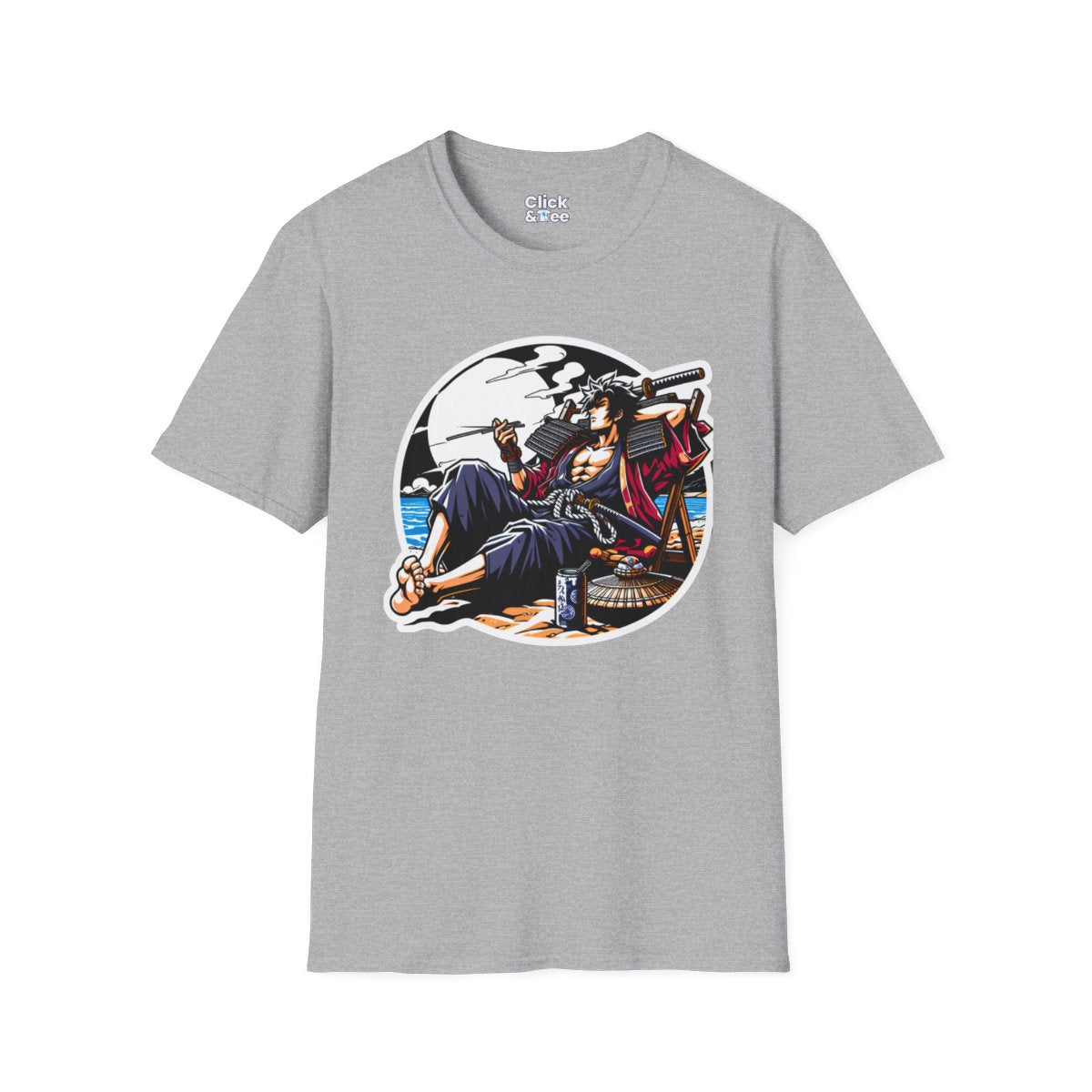 Shonen AnimeSamurai Warrior Unique T-Shirt Image 2