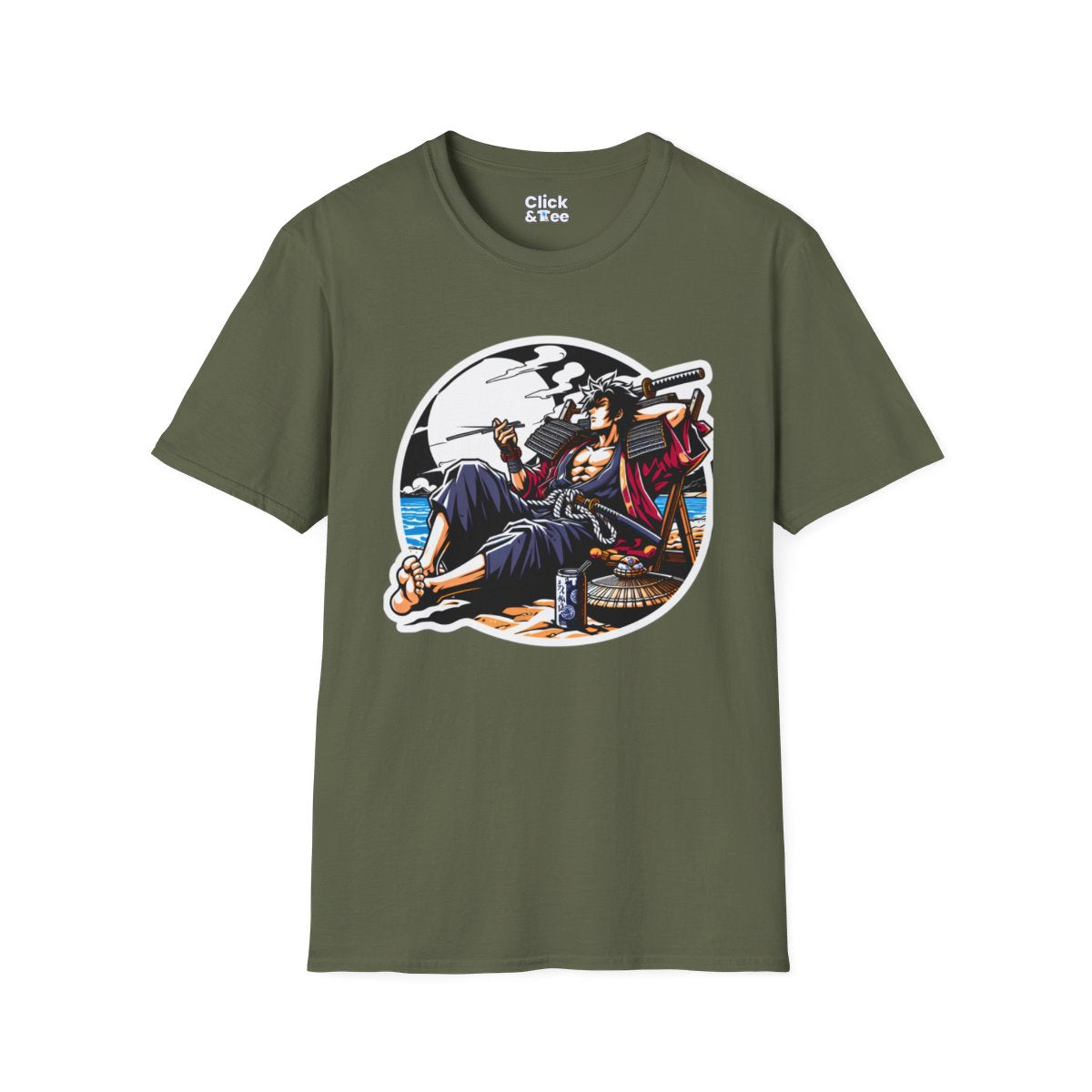Shonen AnimeSamurai Warrior Unique T-Shirt Image 11