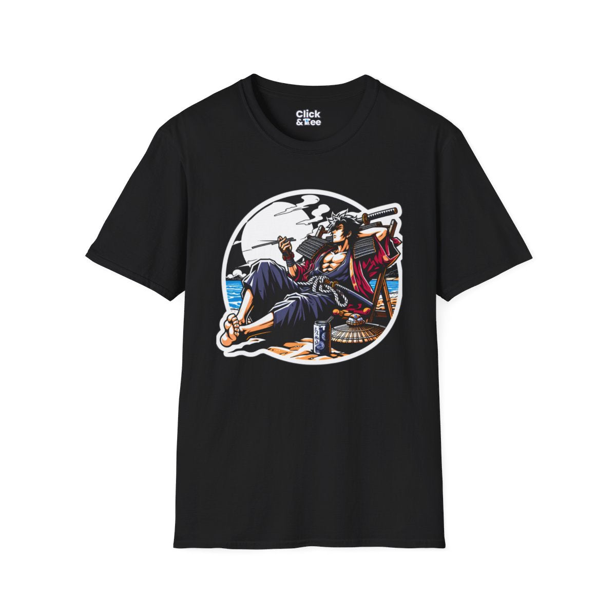 Shonen AnimeSamurai Warrior Unique T-Shirt Image 3