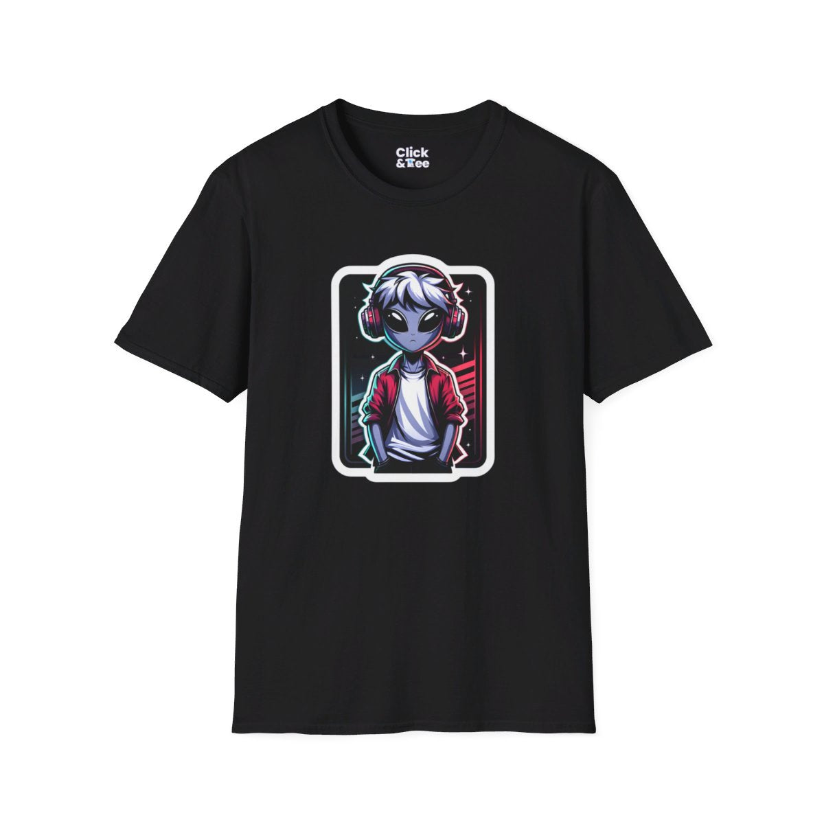 Shonen AnimeAlien wearing a trendy t-shirt Unique T-Shirt Image 3