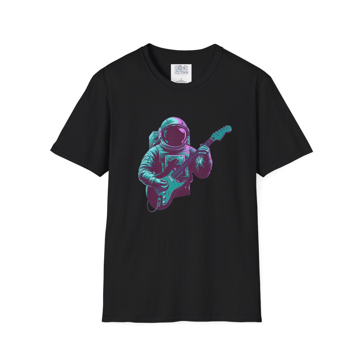 SynthwaveRetro-Futuristic Astronaut Unique T-Shirt Image 3