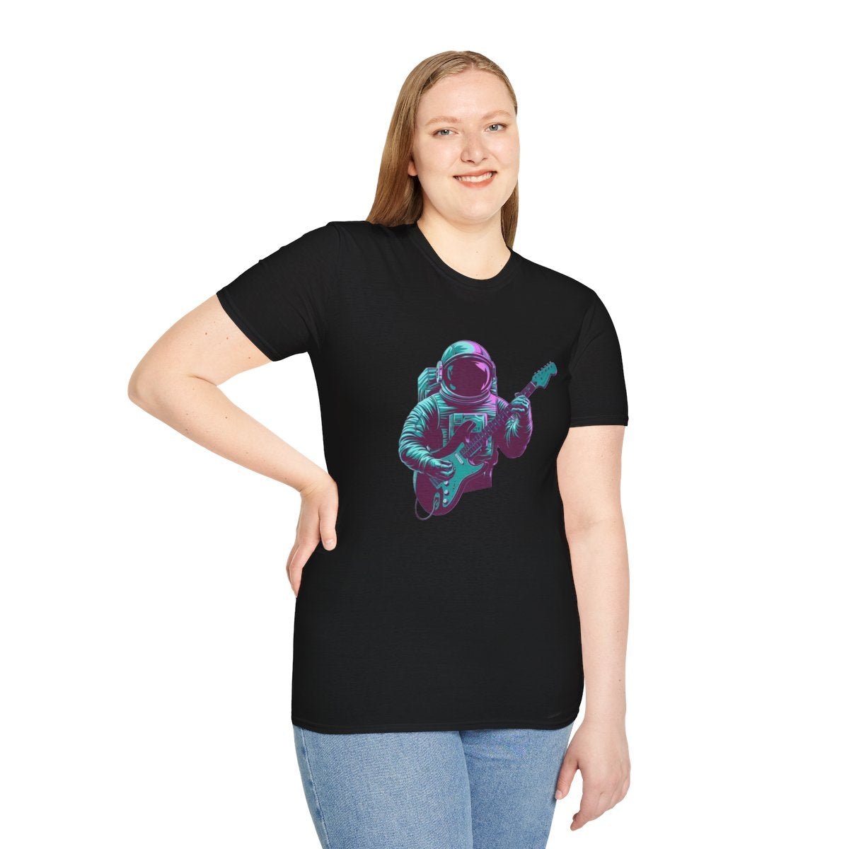 SynthwaveRetro-Futuristic Astronaut Unique T-Shirt Image 8