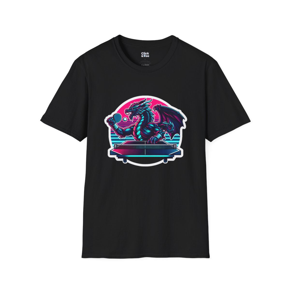 SynthwaveDragon Unique T-Shirt Image 3