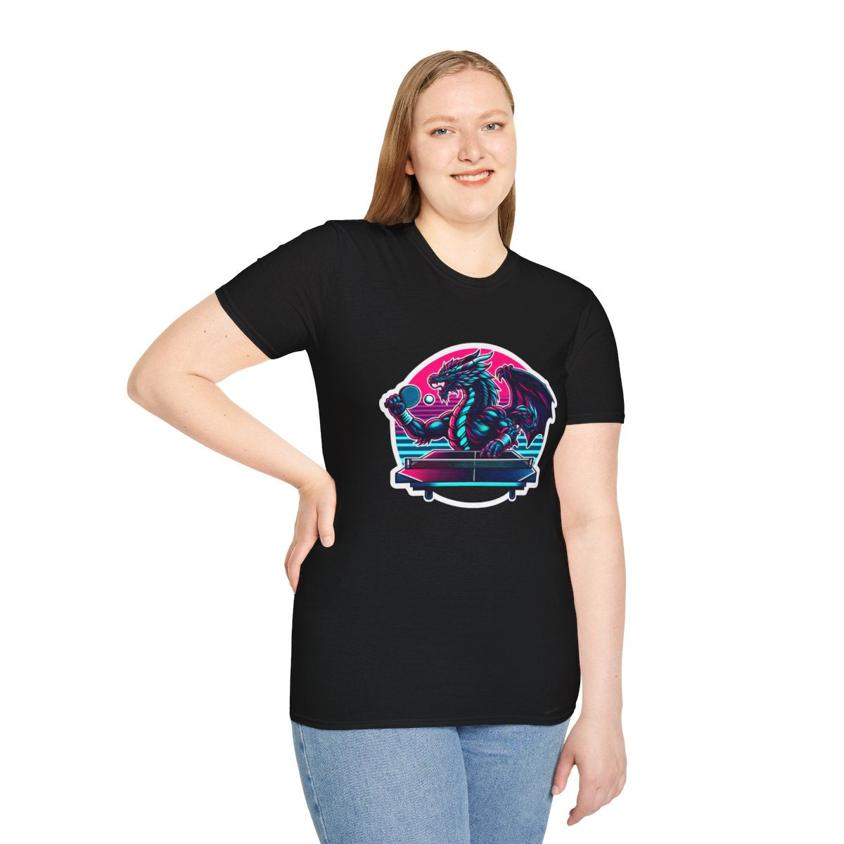 SynthwaveDragon Unique T-Shirt Image 8