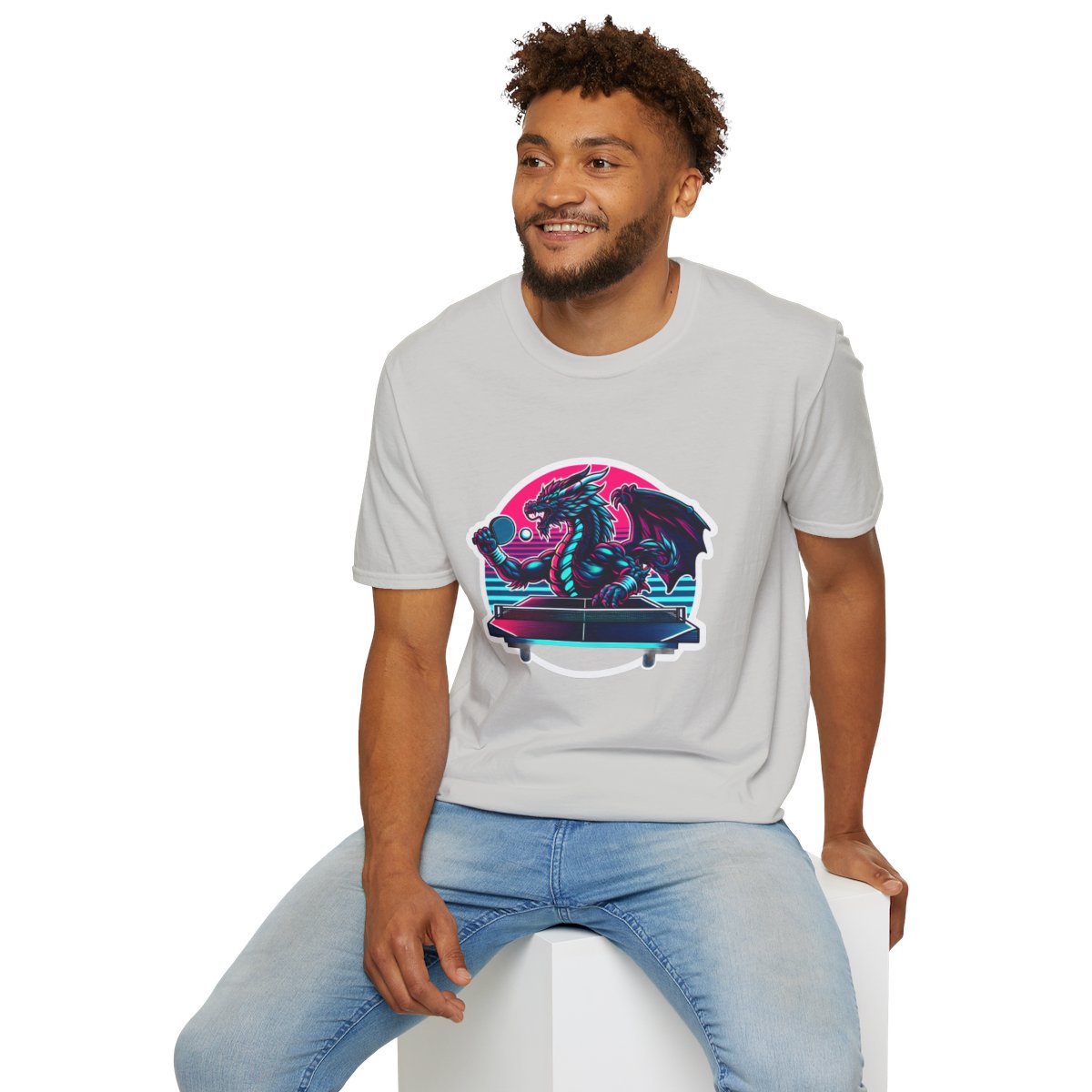 SynthwaveDragon Unique T-Shirt Image 7