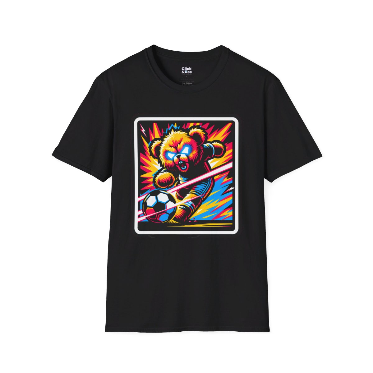 SynthwaveTeddy Bear Unique T-Shirt Image 3