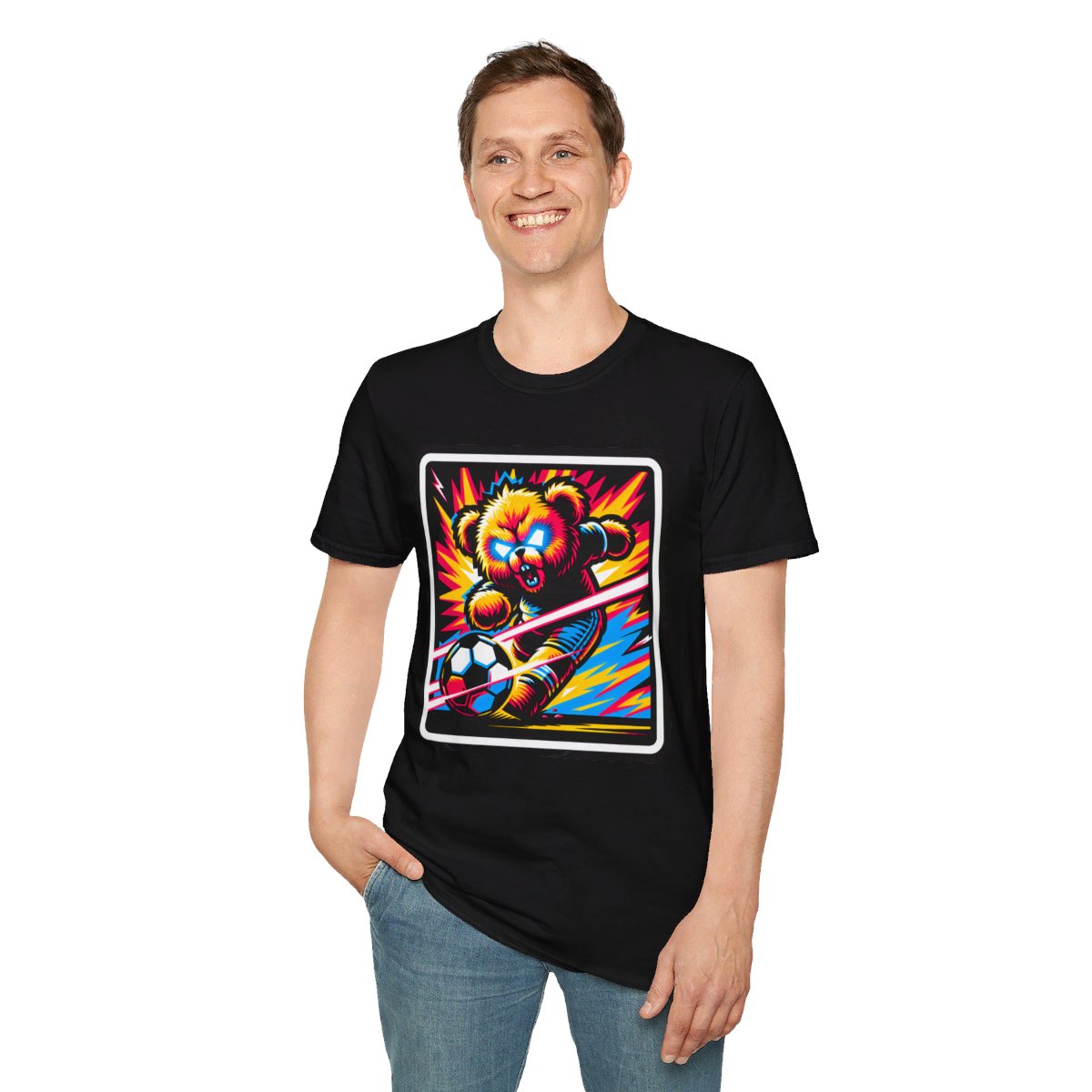 SynthwaveTeddy Bear Unique T-Shirt Image 4