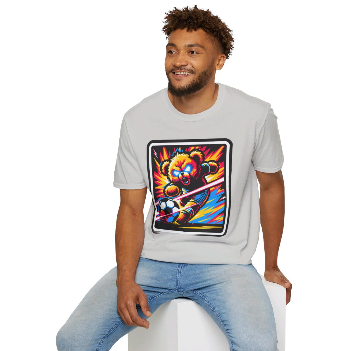 SynthwaveTeddy Bear Unique T-Shirt Image 7