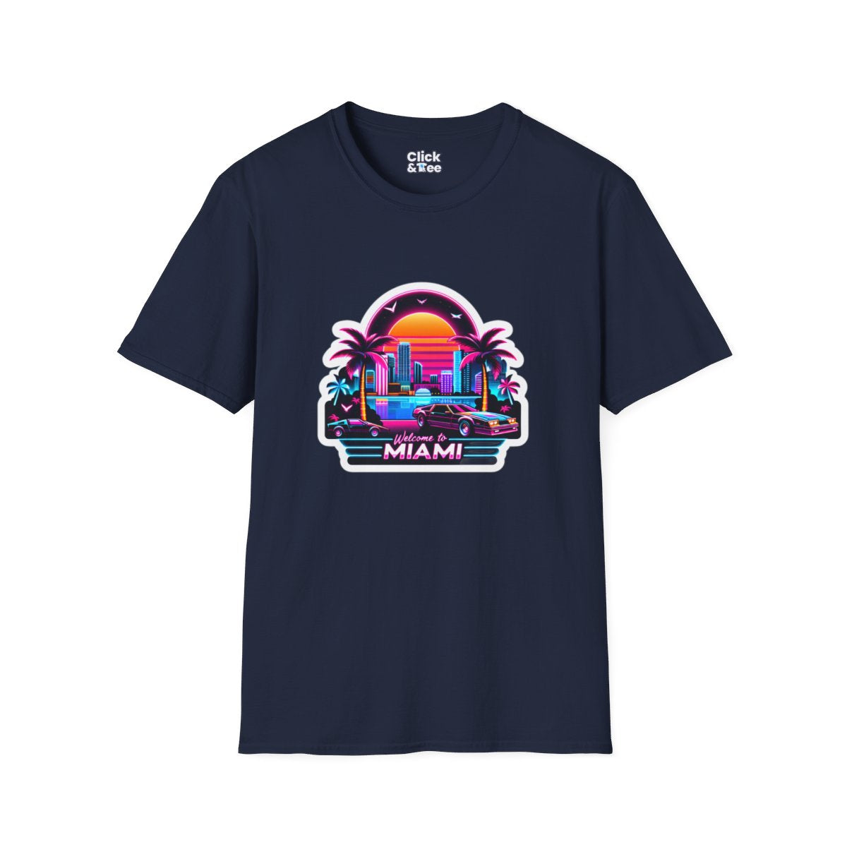 SynthwaveMiami Beach Unique T-Shirt Image 18