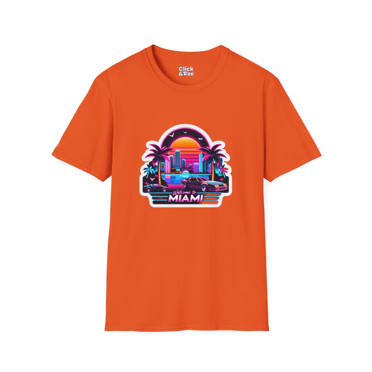 SynthwaveMiami Beach Unique T-Shirt Image 9