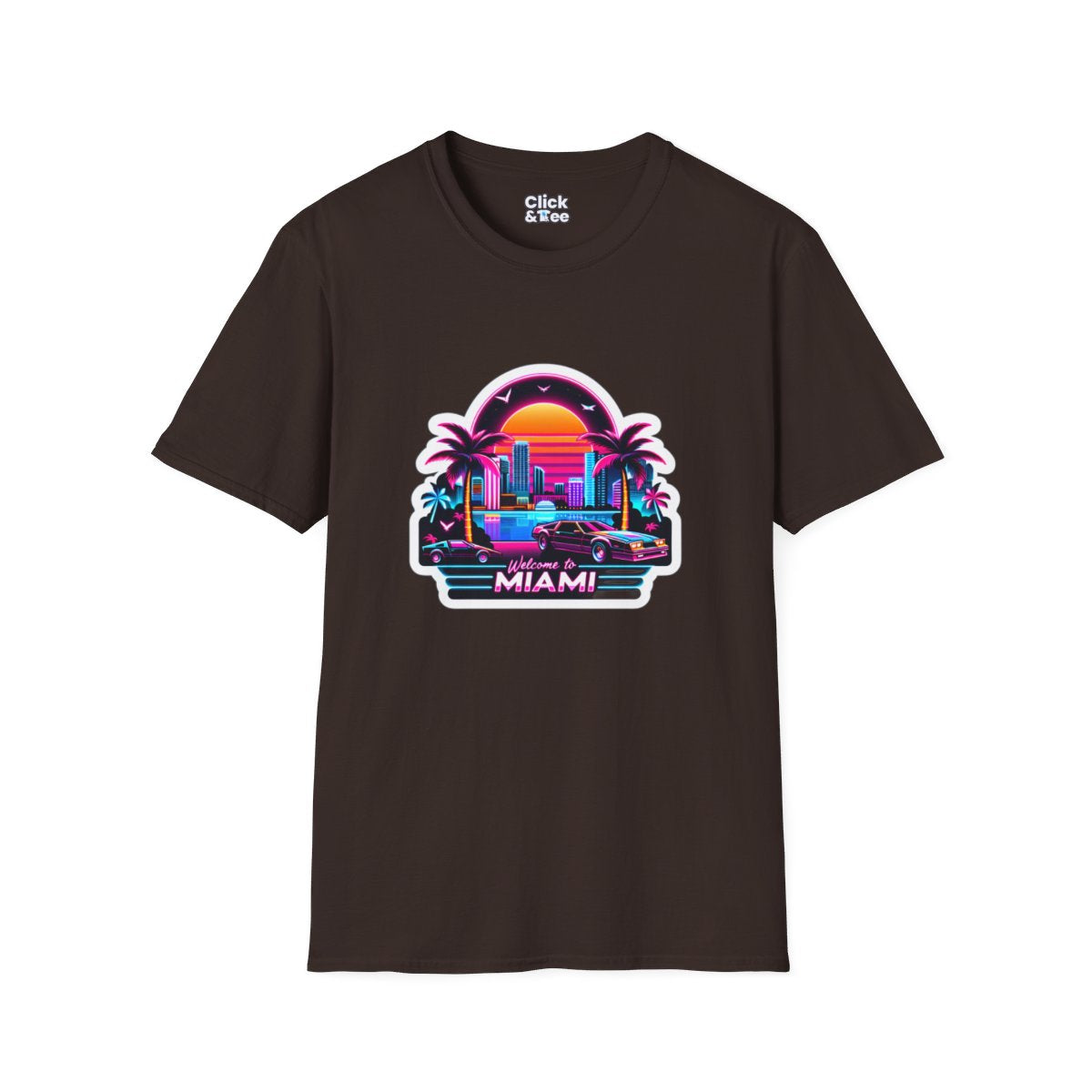 SynthwaveMiami Beach Unique T-Shirt Image 10