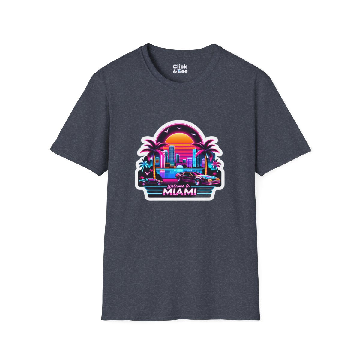 SynthwaveMiami Beach Unique T-Shirt Image 19